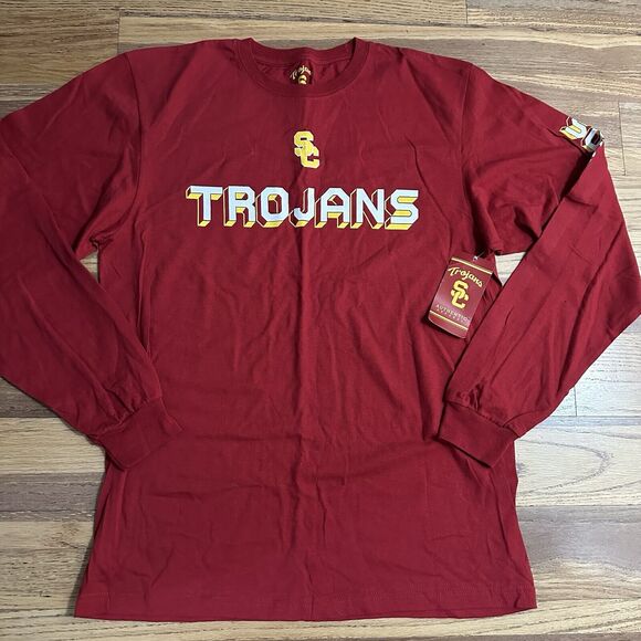 NWT!! USC Trojans Red Long Sleeve Shirt, Men’s Large - Picture 1 of 9